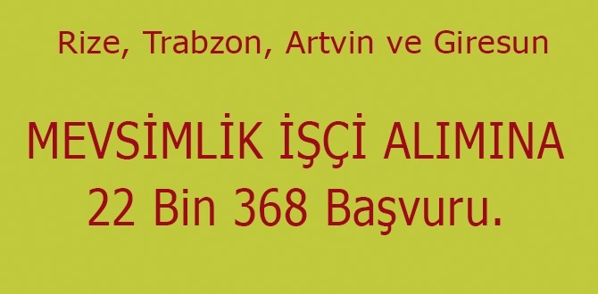 Çaykur'un Mevsimlik İşçi Alımına Rekor Başvuru
