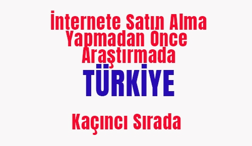 Türkiye, internette satın alma yapmadan önce en çok araştırma yapan kaçıncı ülke