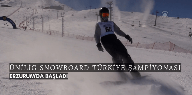 Ünilig Snowboard Türkiye Şampiyonası başladı.
