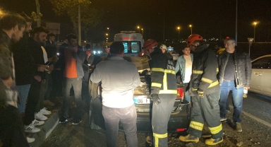 Düzce'de ağaca çarpan otomobilin sürücüsü yaralandı