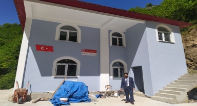 Espiye'de sel felaketinde yıkılan cami yeniden inşa edildi