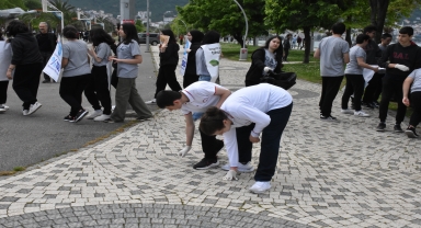 Ordu'da sigaranın çevreye verdiği zarara dikkat çekmek için