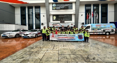 Samsun'da jandarma kırsalda yaşayan öğrencilere trafik eğitimi verdi