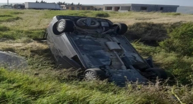 Amasya'da devrilen hafif ticari araçtaki 8 kişi yaralandı