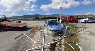 Amasya’da takla atan otomobildeki 4 kişi yaralandı