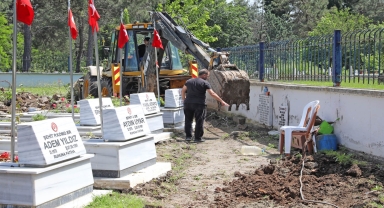 Bafra Belediyesi parke ve beton yol çalışmalarını sürdürüyor