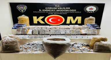 Çorum'da kaçak silah ve tütün ticareti yapan 4 kişi yakalandı