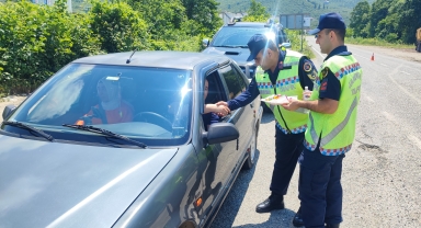 Espiye'de jandarmadan trafik denetimi