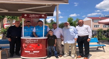 Gümüşhacıköy'de kurban bağış standı açıldı