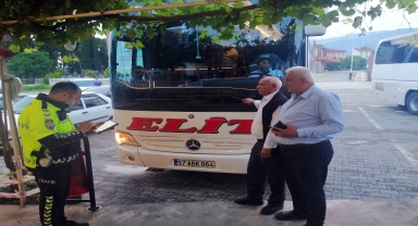 Kargı'da yolcu otobüsleri denetlendi
