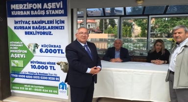 Merzifon'da kurban bağış standı açıldı