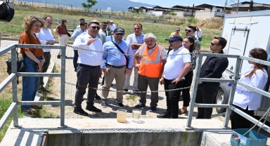 Niksar heyeti Manisa Merkez Atıksu Arıtma Tesisi'nde incelemede bulundu