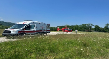 Salıpazarı'nda kalp krizi geçiren hasta ambulans helikopterle hastaneye kaldırıldı