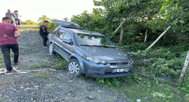 Samsun'da cipin devrilmesi sonucu karı koca yaralandı