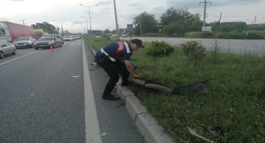 Samsun'da otomobilin çarptığı motosiklet sürücüsü ağır yaralandı