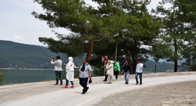 Suudi Arabistan ve Kuveyt'ten gelen turizmciler Samsun'da Şahinkaya Kanyonu'nu gezdi