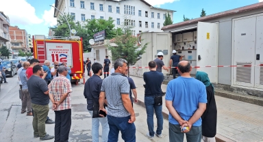 Bafra'da elektrik trafoda patlama meydana geldi
