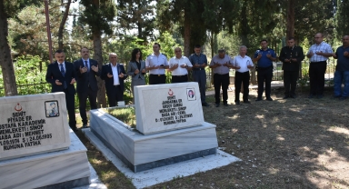 Boyabat'ta şehit mezarları ziyaret edilerek dua edildi