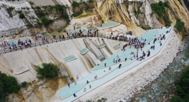 Giresun'daki Göksu travertenlerine sezonda 200 bin ziyaretçi bekleniyor