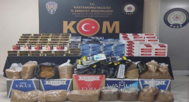 Kastamonu'da kaçak tütün operasyonlarında 4 kişi yakalandı