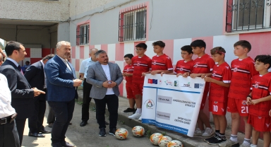 OMYEGDER'den spor kulübüne malzeme desteği