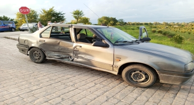 Samsun'da iki otomobilin çarpışması sonucu 6 kişi yaralandı