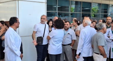 Samsun'da sağlık çalışanları doktora silah çekilmesini kınadı