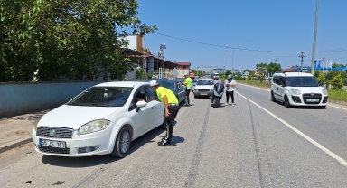 Samsun'da trafik ekipleri denetim gerçekleştirdi