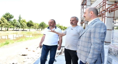 Terme Belediye Başkanı Kılıç'tan Yaşam Merkezi inşaatında inceleme