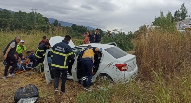 Tokat'ta devrilen otomobildeki 4 kişi yaralandı