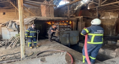 Tokat'ta tuğla fabrikasında çıkan yangın söndürüldü