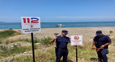 Trabzon'da vatandaşlar boğulma tehlikelerine karşı levhalarla uyarılıyor