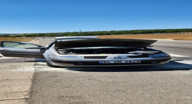 Bolu'da seyir halindeyken yanan otomobilde hasar oluştu