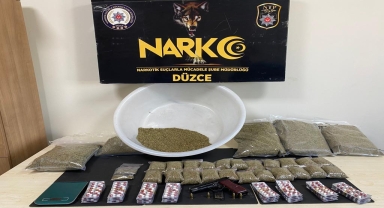Düzce'de uyuşturucu operasyonunda 13 suç kaydı olan şüpheli yakalandı
