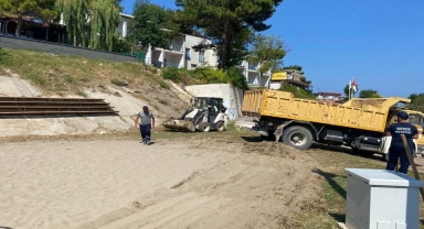 Gerze'de plaj voleybol turnuvası için hazırlıklar başladı