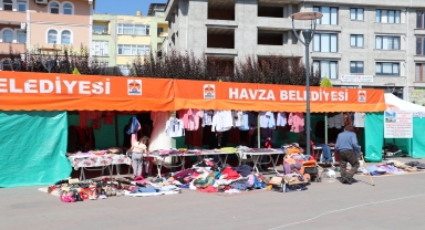 Havza'da Karşıyaka Mahallesi Camisi inşaatı için kermes düzenlendi