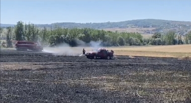 Karabük'te buğday tarlasında çıkan yangın söndürüldü