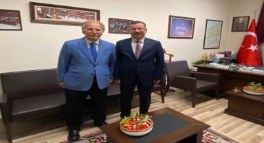 Karabük Üniversitesi Rektörü Kırışık'tan YİK Üyesi Şahin'e ziyaret