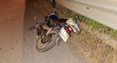 Samsun'da bariyere çarparak devrilen motosikletin sürücüsü ağır yaralandı