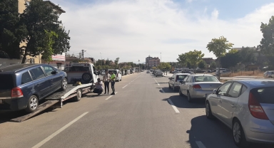 Çorum'da hatalı park eden 30 araca 13 bin 80 lira trafik cezası kesildi
