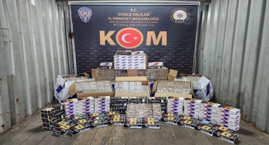 Düzce'de 117 bin 740 doldurulmuş makaron ele geçirildi