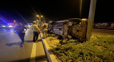 Düzce'de polis ekipleri kaza yapan aracın sürücüsünü uzun süre aradı