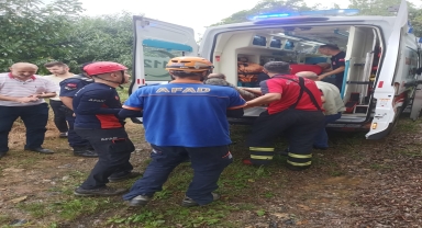 Giresun'da boş su deposuna düşen kişi kurtarıldı