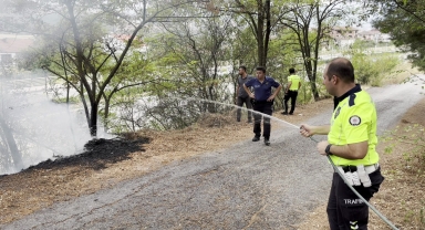 Karabük'te örtü yangını büyümeden söndürüldü