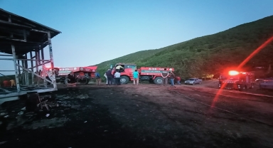 Kastamonu'da çıkan yangında samanlık ve baraka zarar gördü
