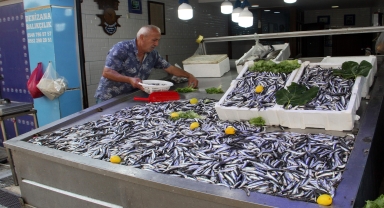 Sinop'ta tezgahlarda hamsi bolluğu devam ediyor