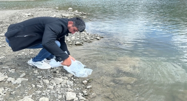Tokat'ta Hüseyin Akbaş Sulama Göleti'ne 2 bin yavru sazan bırakıldı