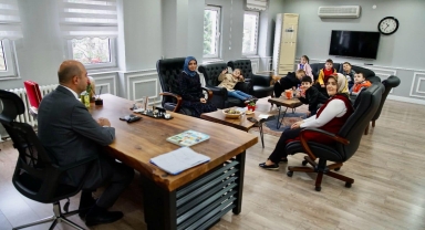 Anaokulu öğrencilerinden Belediye Başkanı Kılıç'a ziyaret