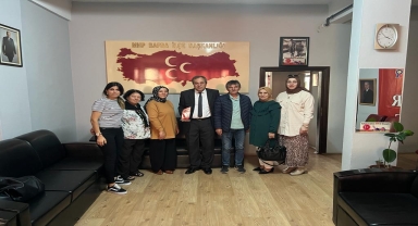 Bafra'da şehit aileleri ve gazilerden MHP'ye ziyaret
