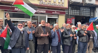 Bayburt'ta sivil toplum kuruluşlarından Filistinlilere destek gösterisi